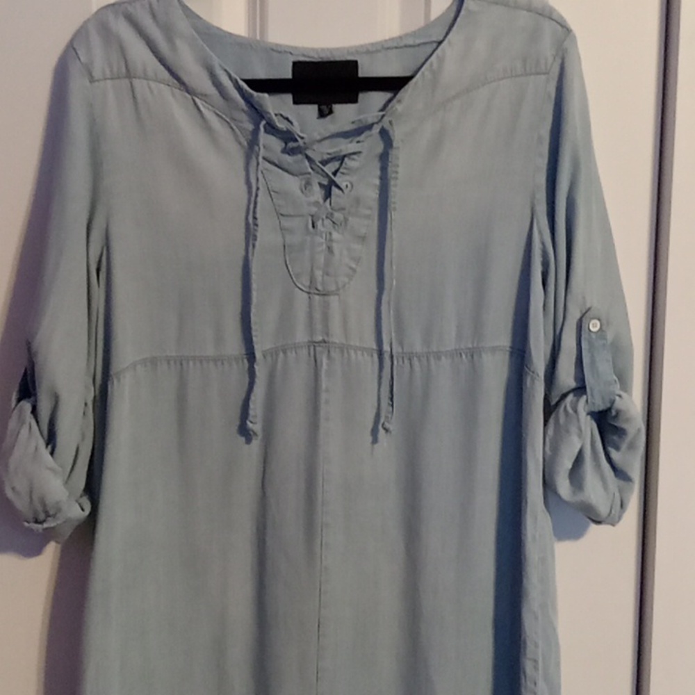 Velvet Heart Sky Blue Long Sleeve Dress
